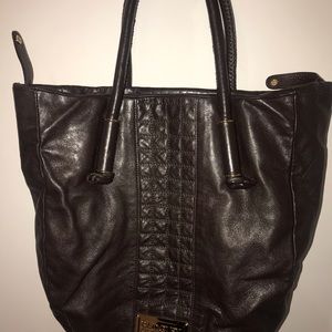 Badgley Mischka Brown Leather Should Bag